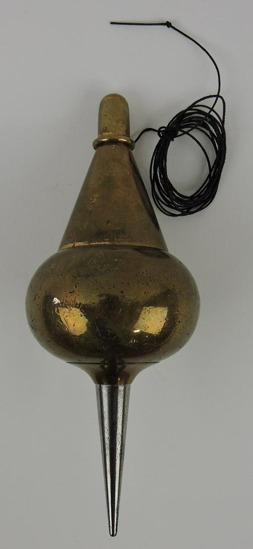 Early brass plumb bob, 6 1/2": .