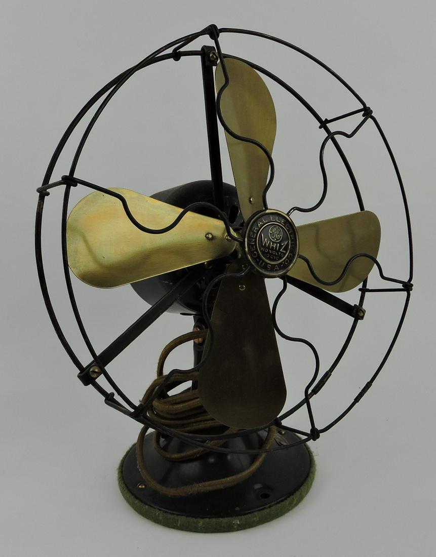General Electric "Whiz" brass blade: fan, 9 1/2"d