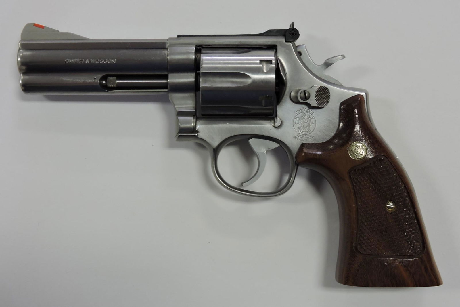 Smith & Wesson Model 686 357 cal.: revolver, stainless steel, 4" barrel, SN AYJ9104, with box; Terms and Conditions Stryker Action Firearms will be the FFL dealer in charge of all transfers of firearms. Stryker Action, 107 E. State Roa
