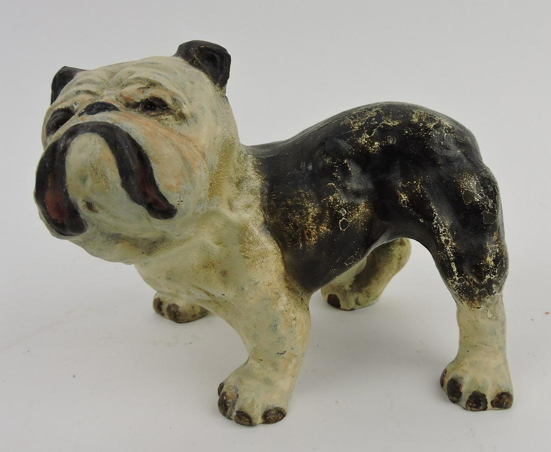 Cast iron door stop of bulldog, 4 1/2": .