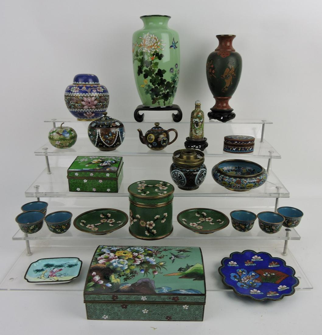 Cloisonne lot of 23 assorted pieces (1 of 1)