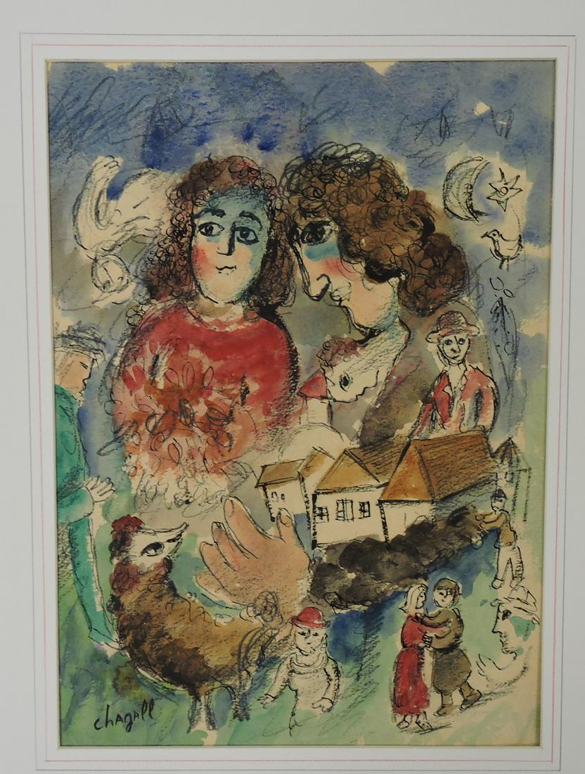 Marc Chagall watercolor on paper, (1 of 1)