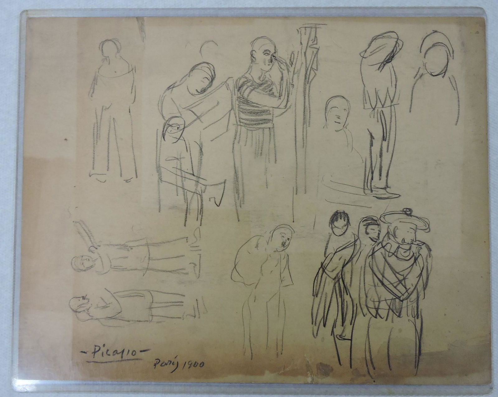 Pablo Picasso pencil on paper (1 of 2)