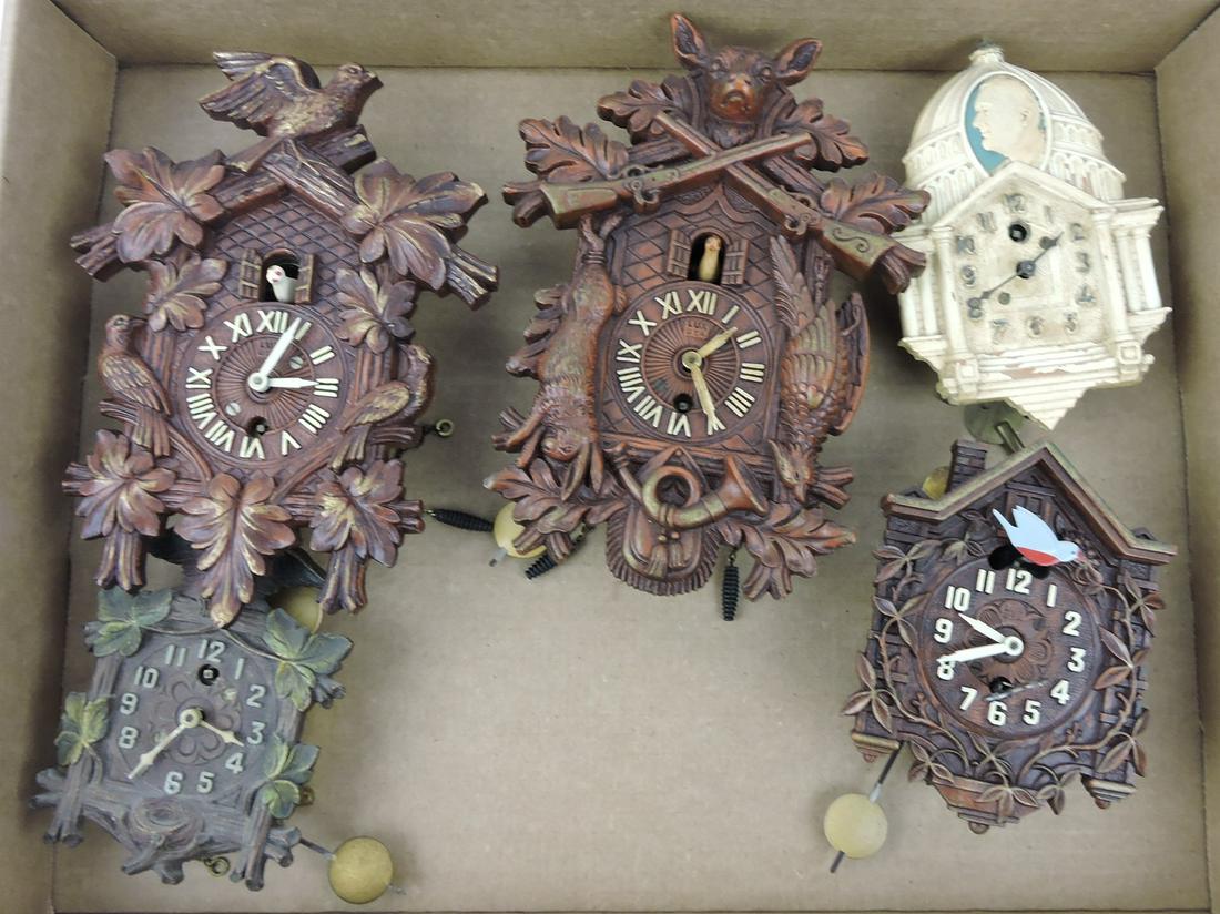 Lot of 5 Lux and Lux style wall clocks (1 of 1)
