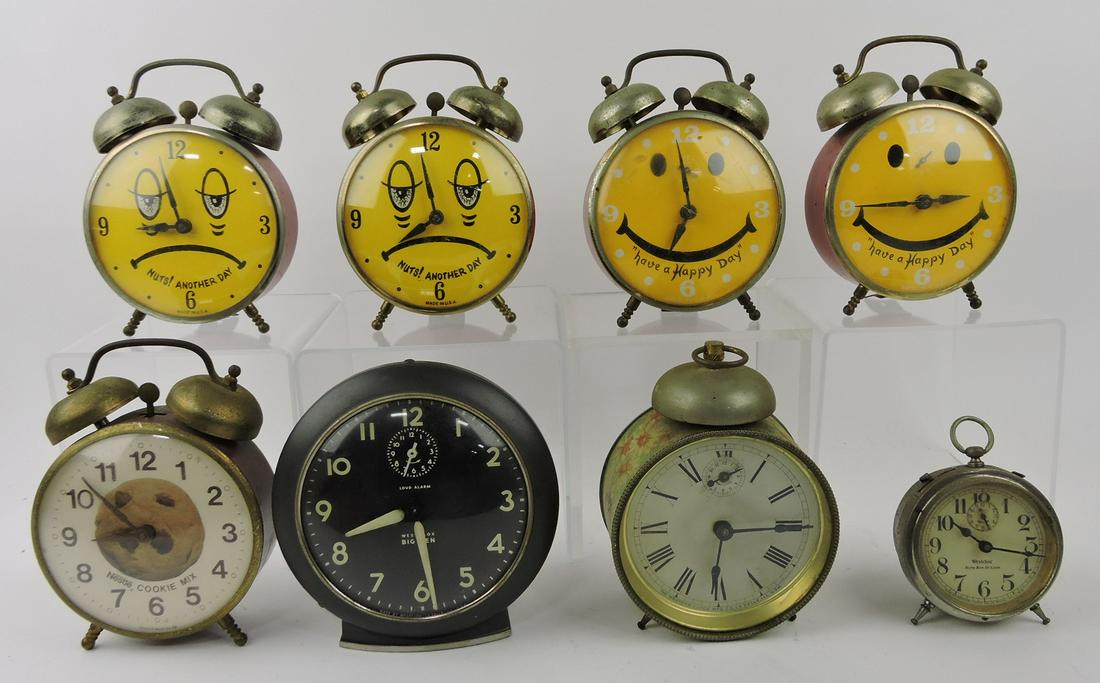 Lot of 8 alarm clocks - USA,  Westclox (1 of 1)