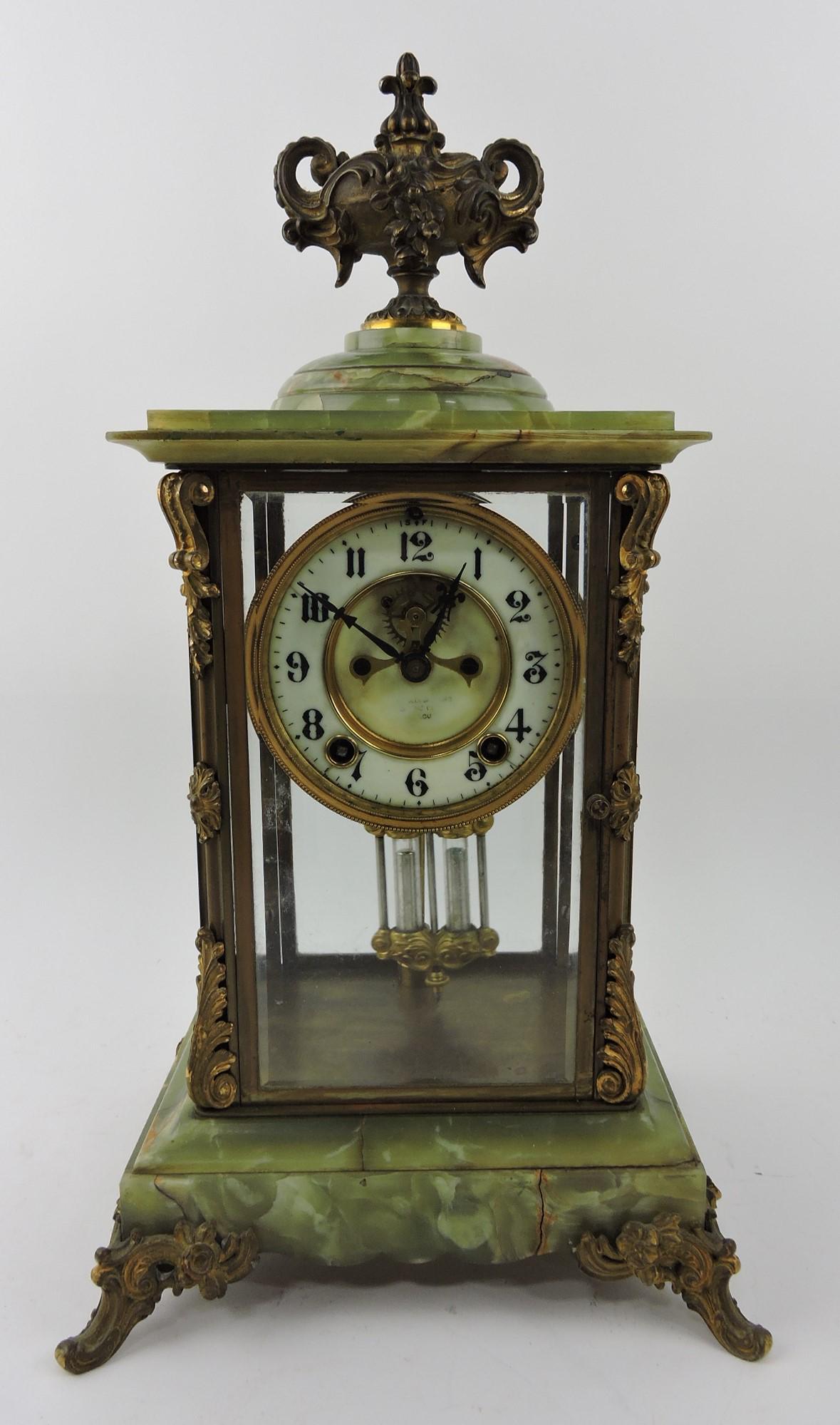 Ansonia marble and brass carriage (1 of 1)