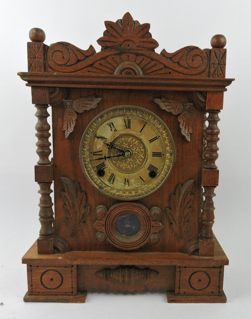 Gilbert oak mantle clock, 17" (1 of 1)