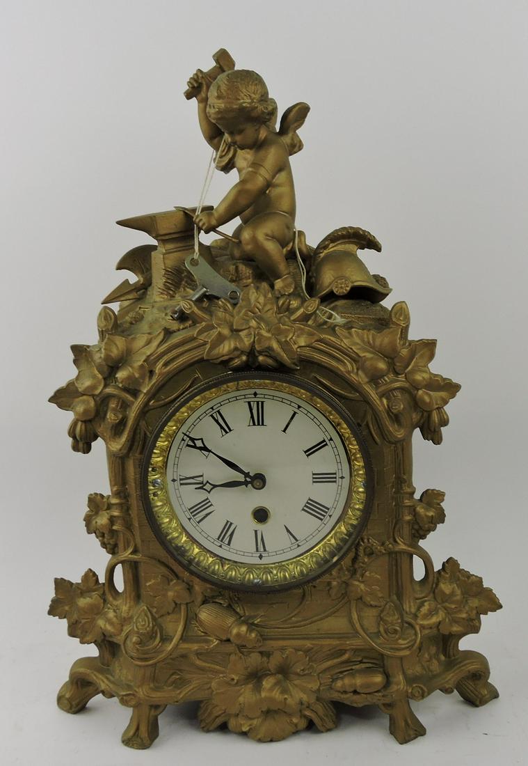 Seth Thomas figural clock, 17" (1 of 1)