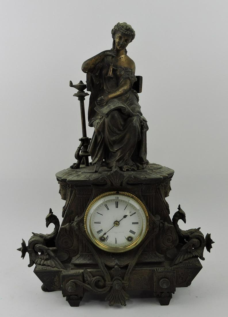 Seth Thomas figural lady clock, 17 1/2" (1 of 1)