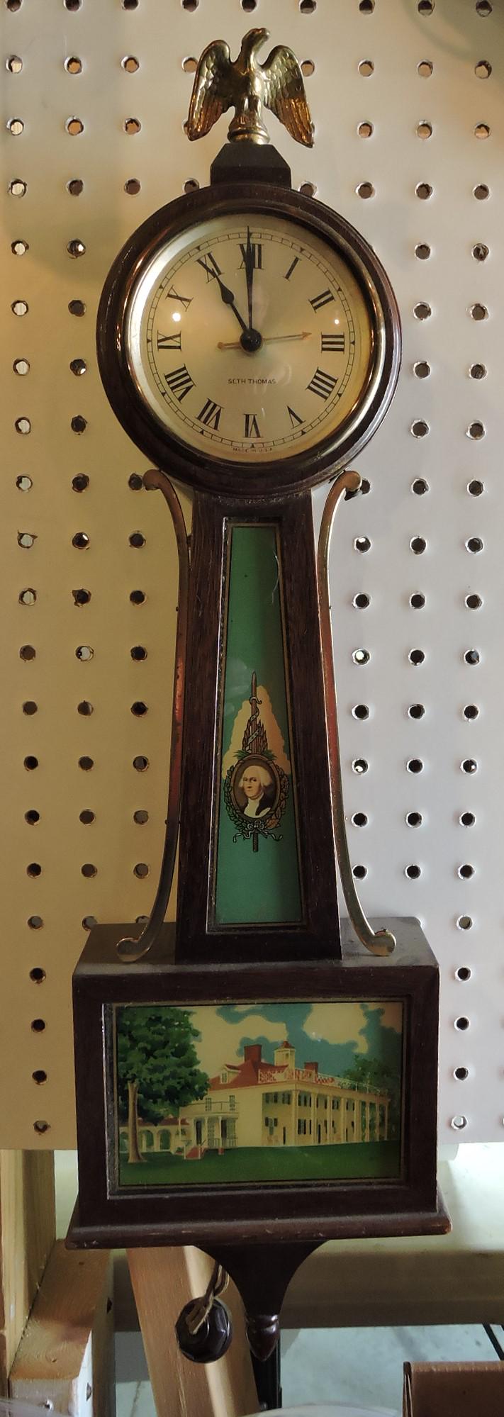 Seth Thomas electric banjo clock, 23" (1 of 1)