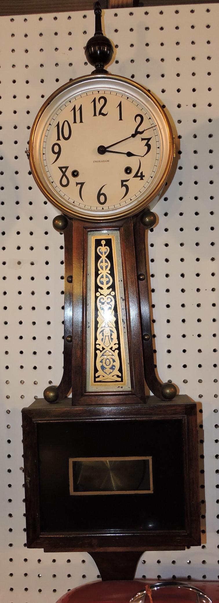 Ingraham banjo clock, 38", no glass (1 of 1)