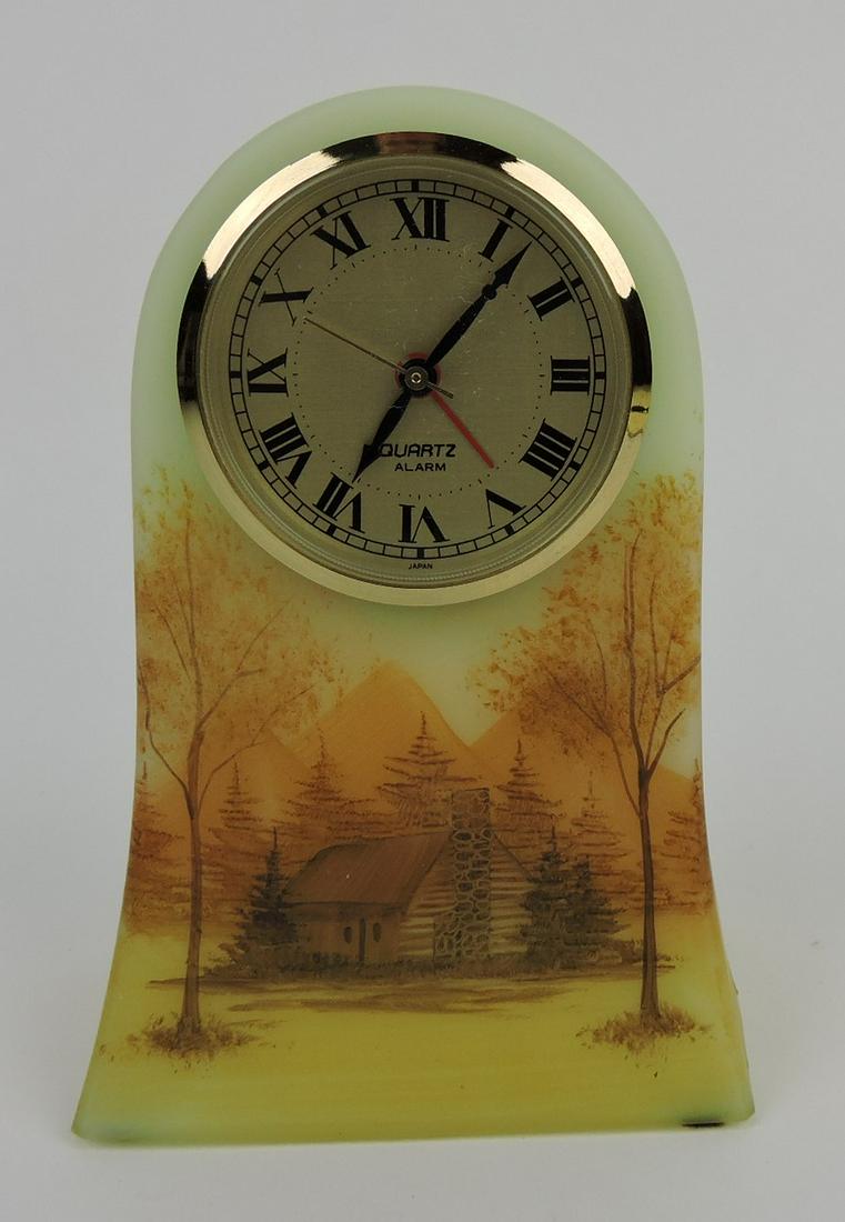 Fenton small dresser clock with log (1 of 1)