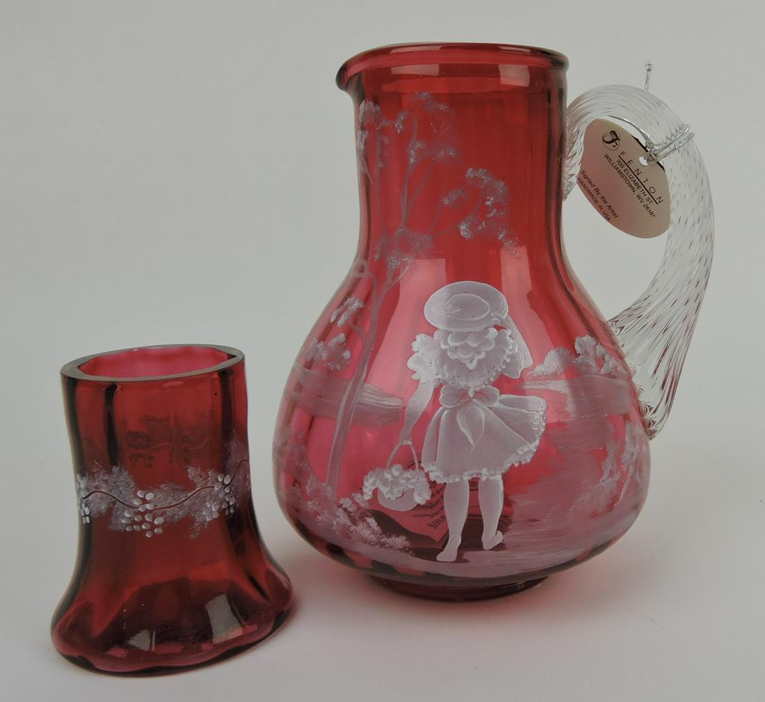 Fenton cranberry Mary Gregory "Guest (1 of 1)