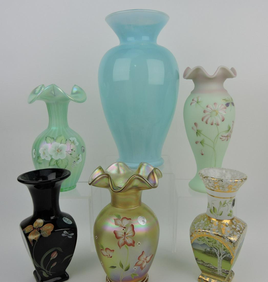 Fenton lot of 6 vases (1 of 1)