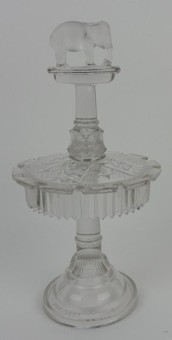 EAPG jumbo spoon holder, 11", Pat'd (1 of 1)