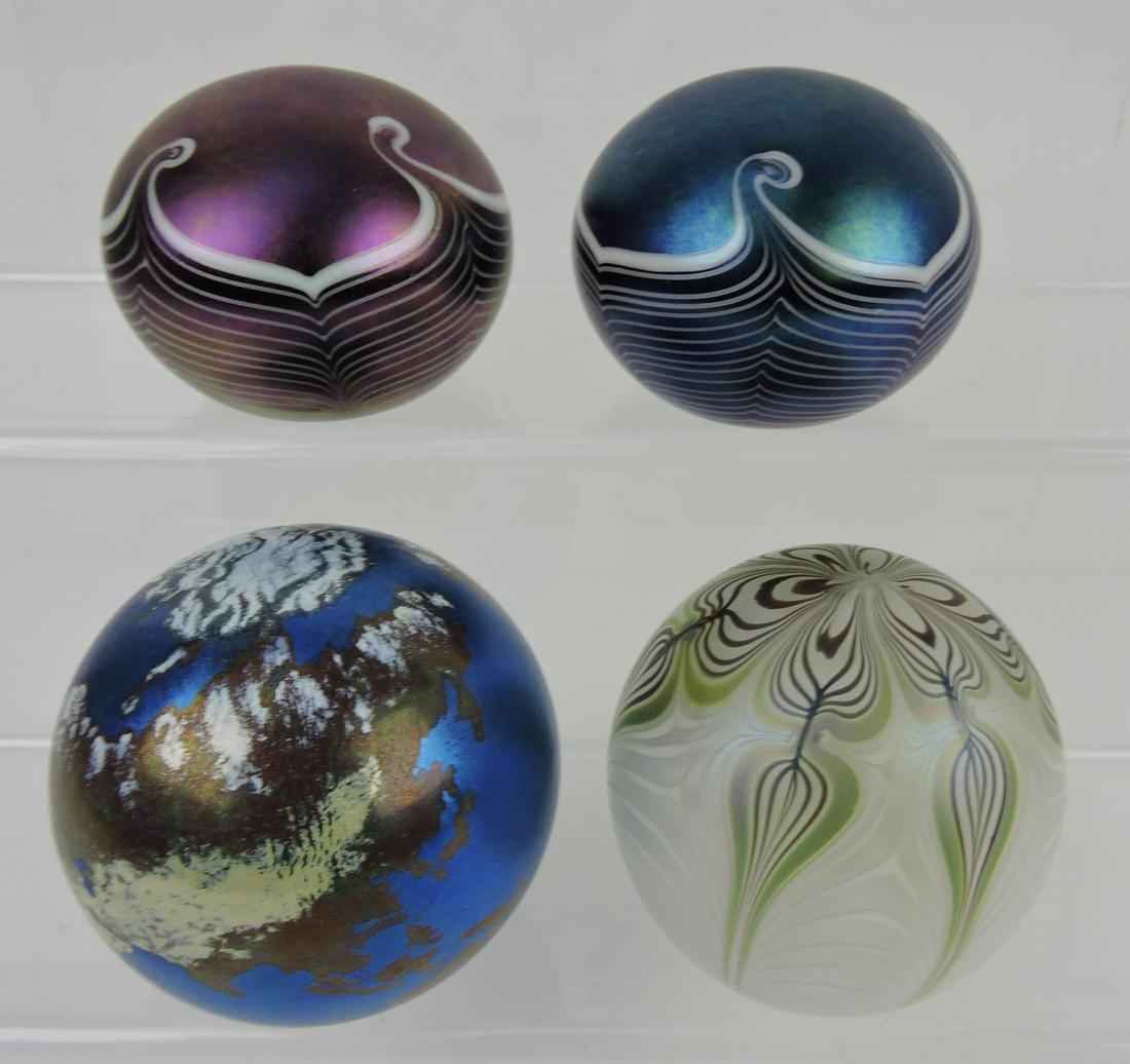 Art glass lot of 4 paperweights: (1 of 1)