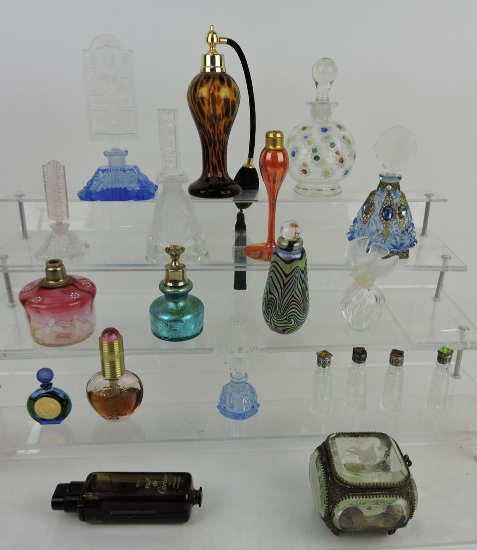 Lot of 19 perfume bottles and 1 beveled (1 of 1)