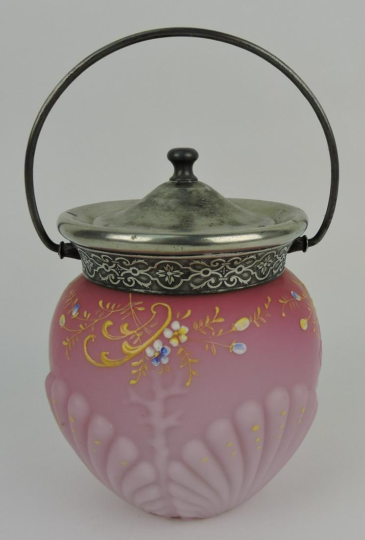 Mt. Washington pink floral enamel shell & (1 of 1)