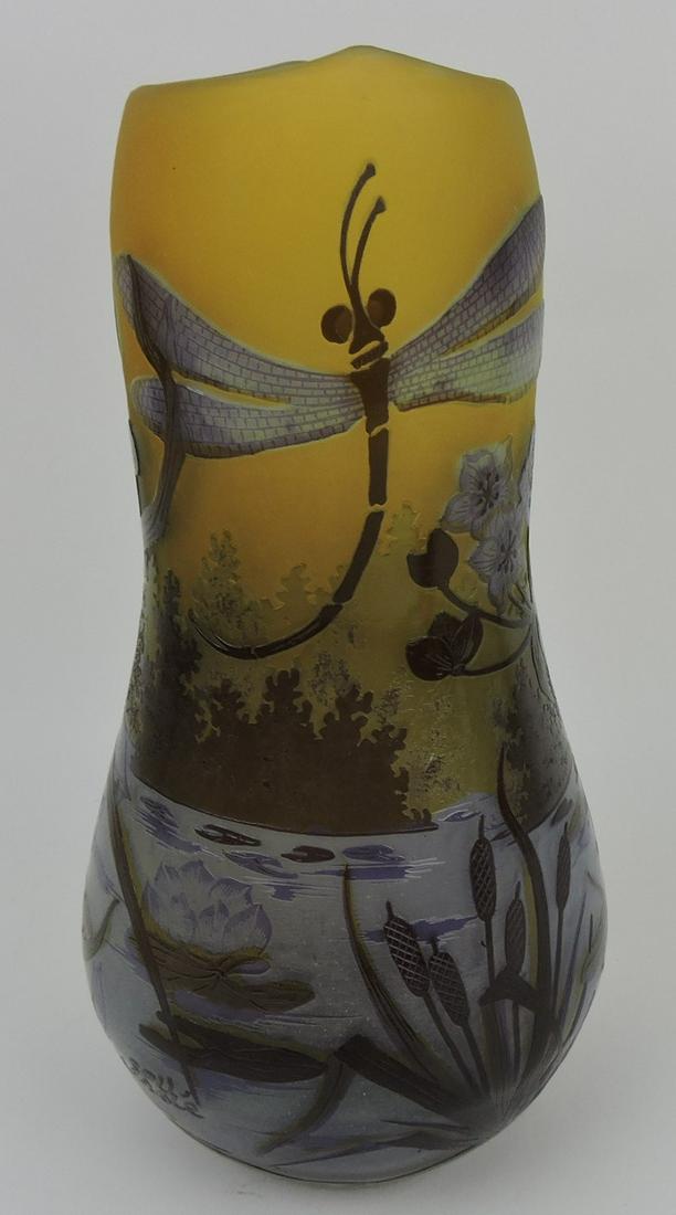 French cameo art glass dragonfly and (1 of 4)