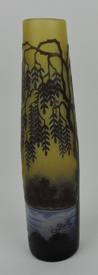French cameo art glass landscape vase, (1 of 4)