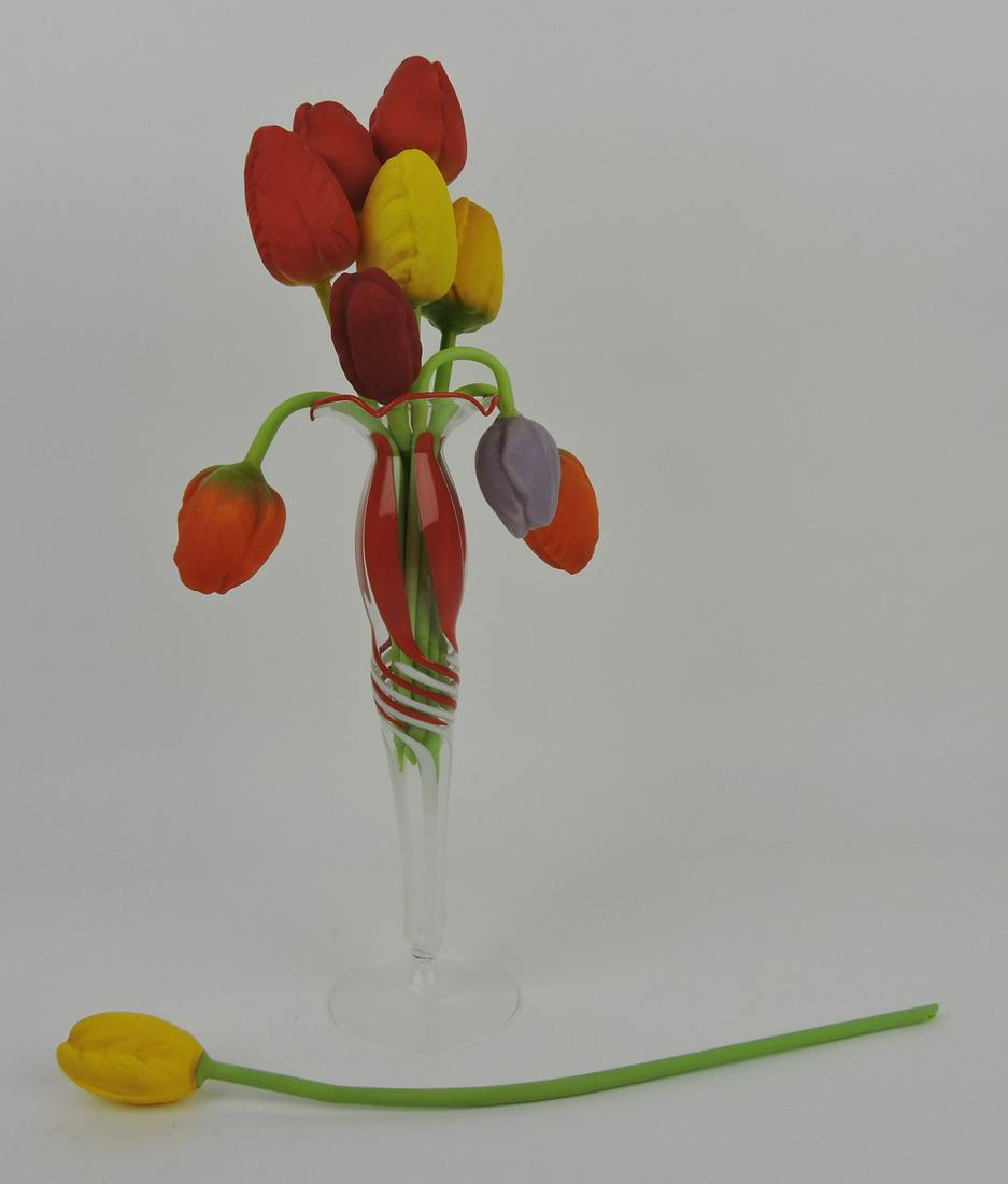 Lot of early German glass tulips (1 of 1)