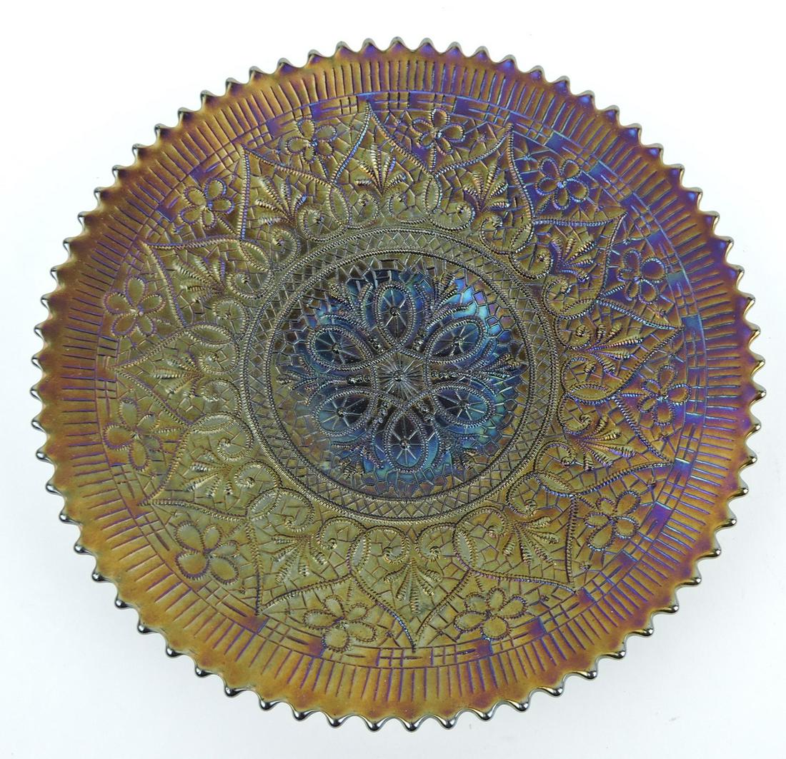 Northwood carnival glass amethyst hearts (1 of 1)