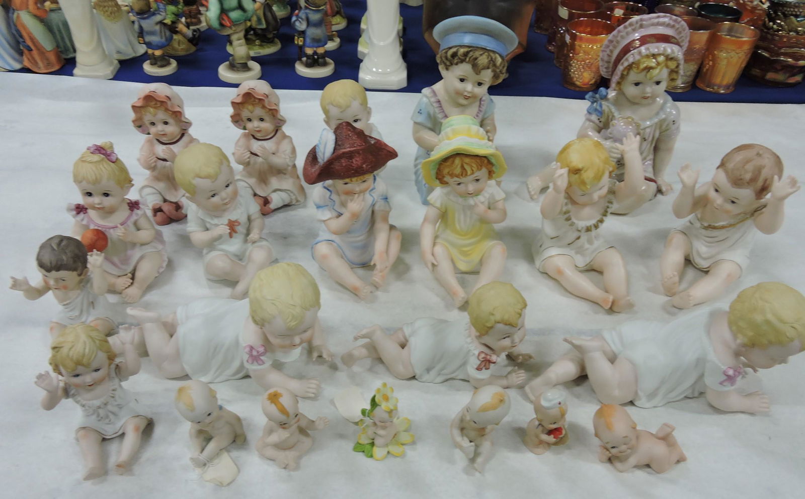 Lot of 27 bisque piano babies and kewpies (1 of 1)