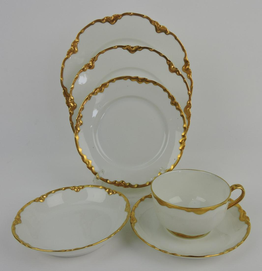 Haviland set of gold band china: (1 of 4)
