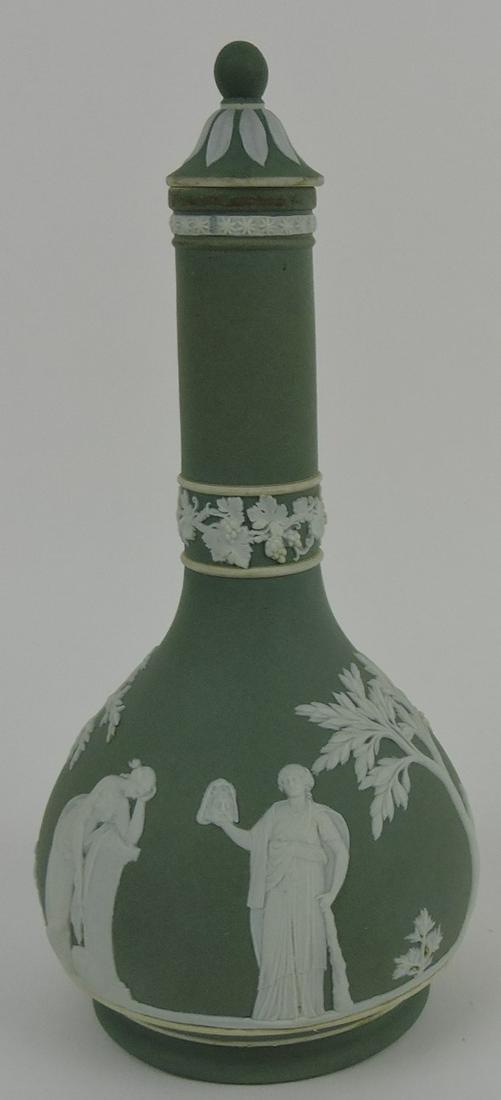 Wedgwood green jasperware decanter 9" (1 of 1)