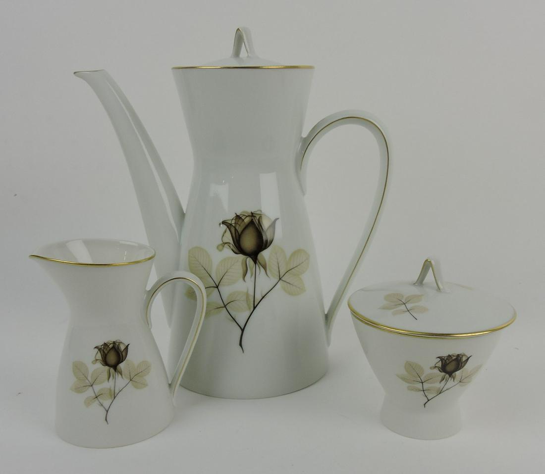 Rosenthal coffee pot, cream & sugar (1 of 1)