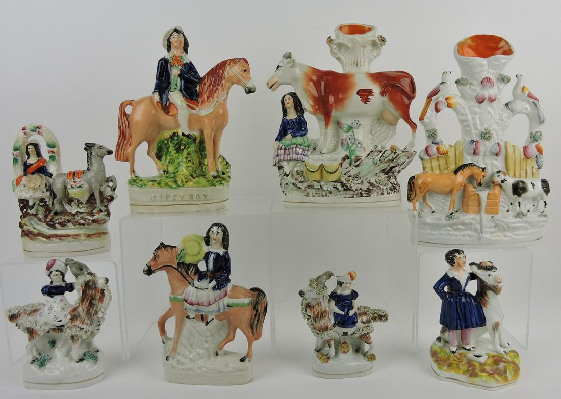 Staffordshire lot of 8 figures, 5 to (1 of 1)