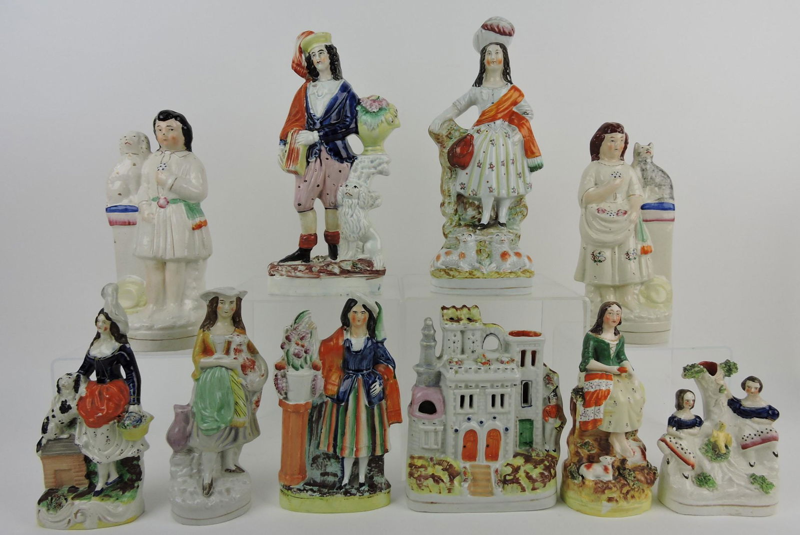 Staffordshire lot of 10 figures, 4 1/2" to (1 of 1)