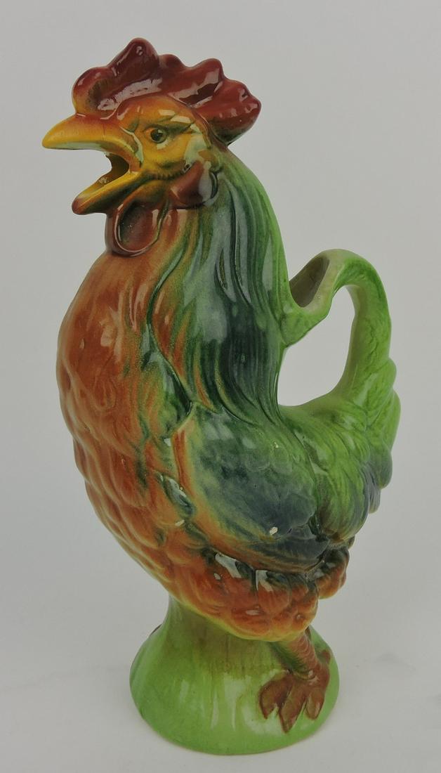 St. Clement majolica figural rooster (1 of 1)