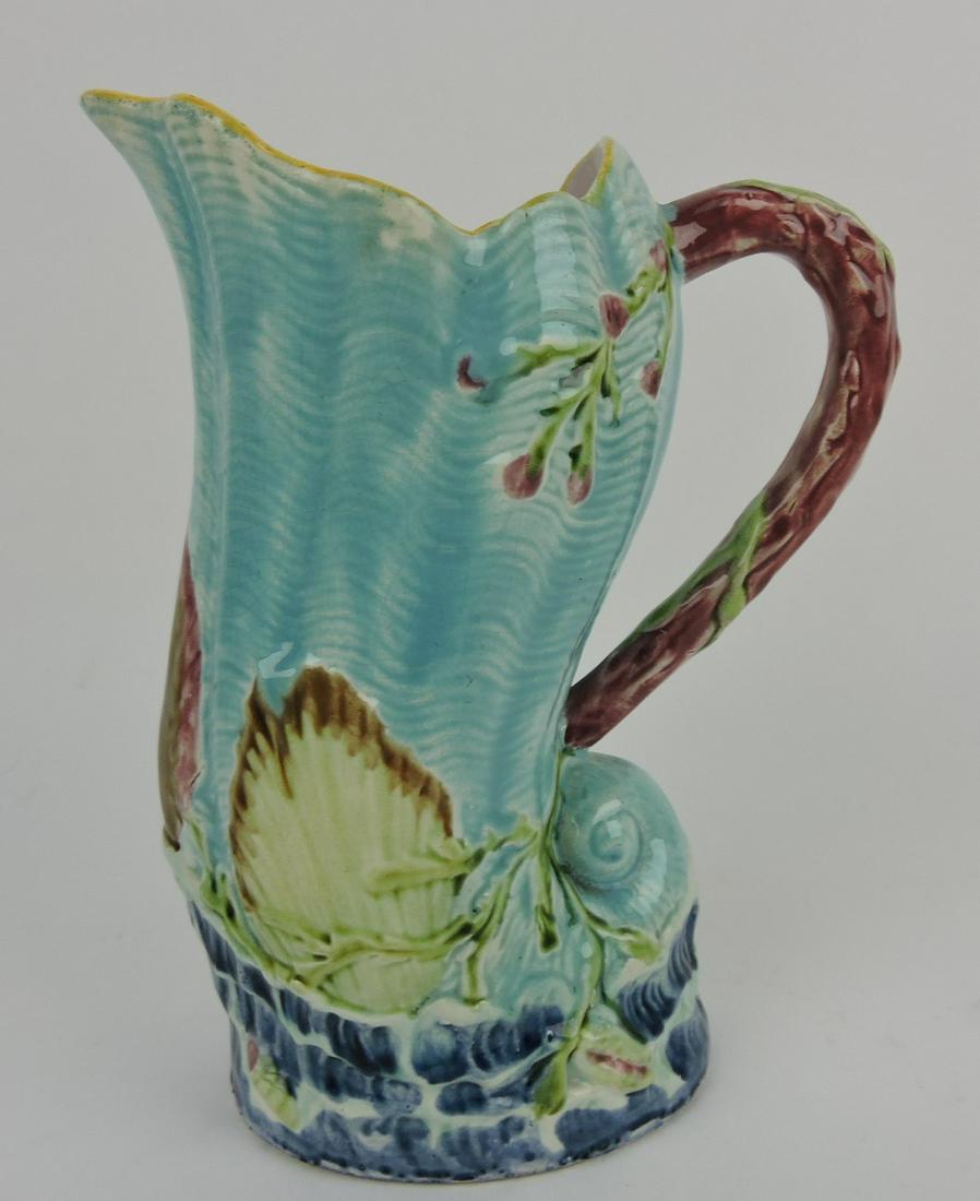 Fielding figural shell on waves pitcher, (1 of 1)