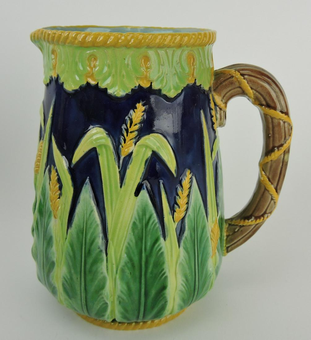 George Jones majolica pitcher with (1 of 2)