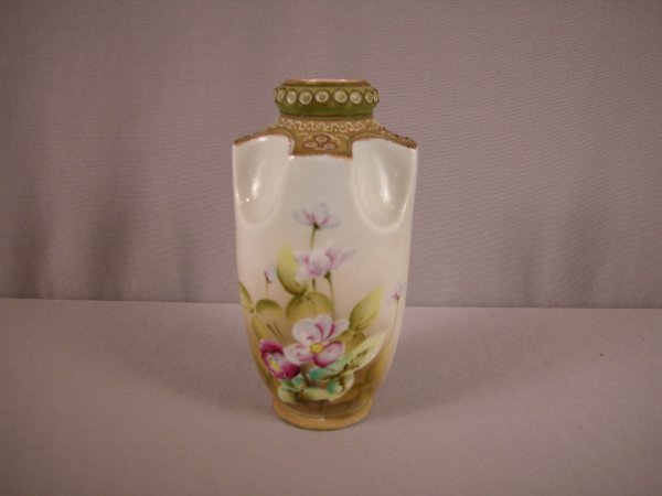 Nippon floral vase, 6 3/4" : Nippon floral vase, 6 3/4"
