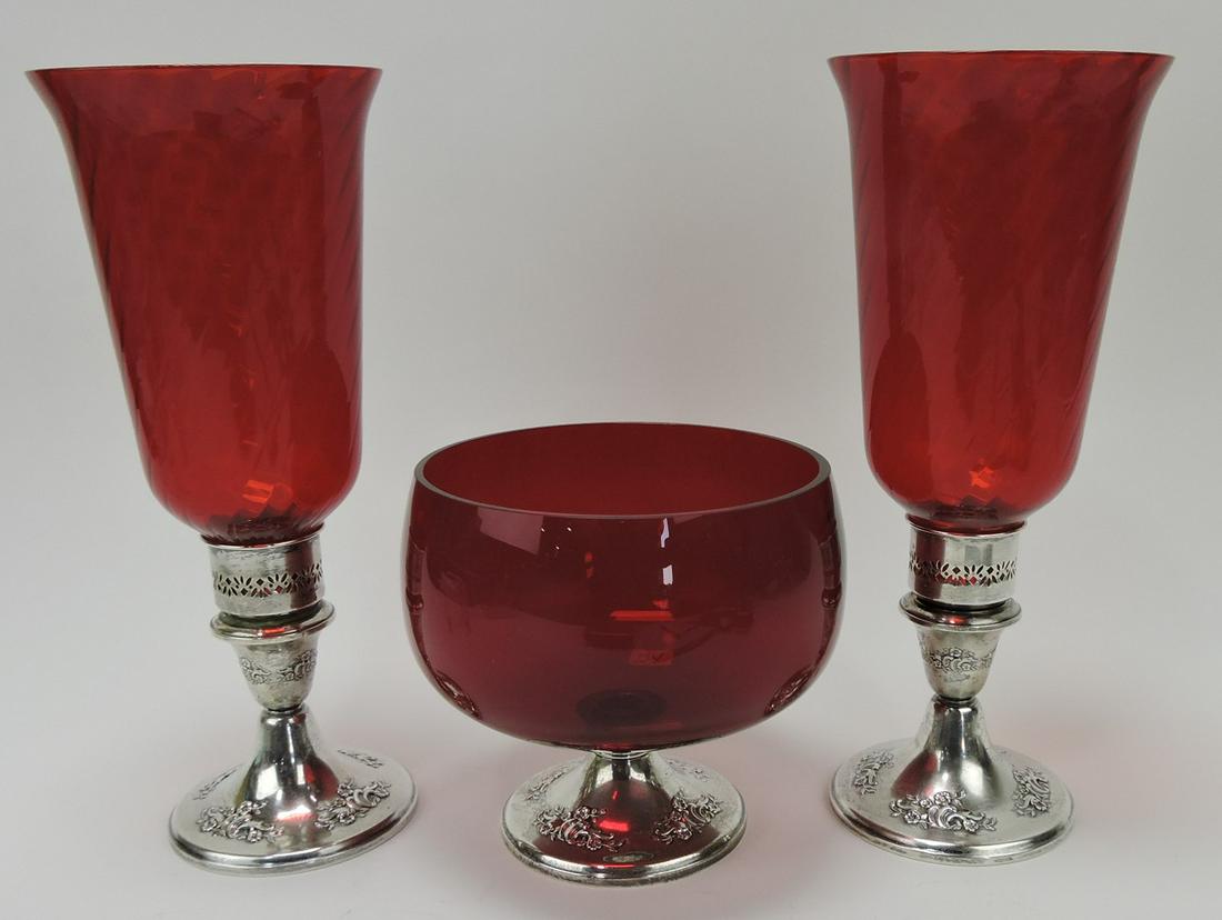 Gorham sterling silver 3 piece console (1 of 1)