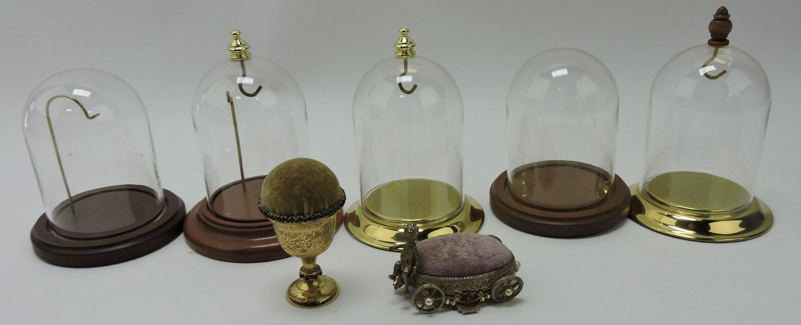 Lot of 5 pocket watch display domes and (1 of 1)