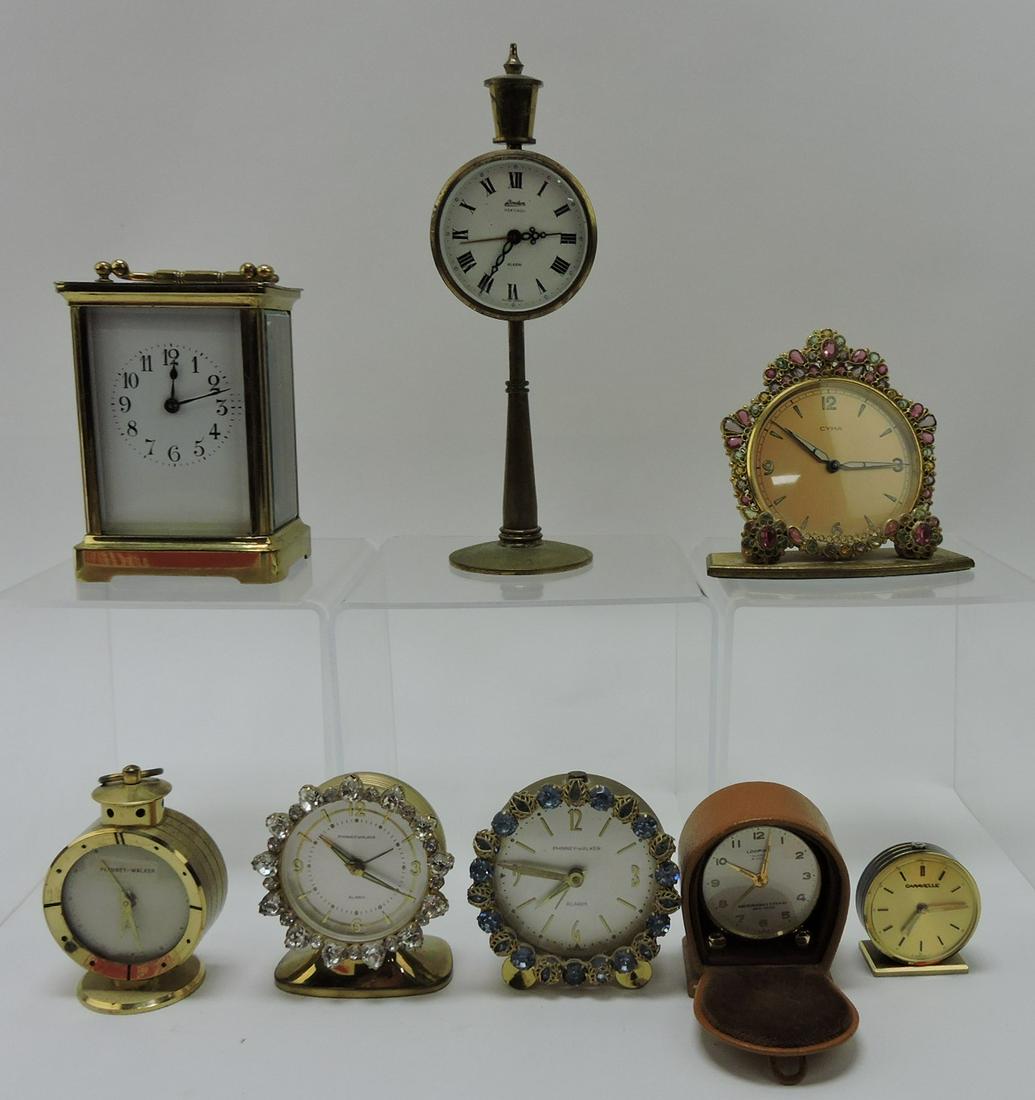 Lot of 8 small alarm clocks - Caravelle, (1 of 1)