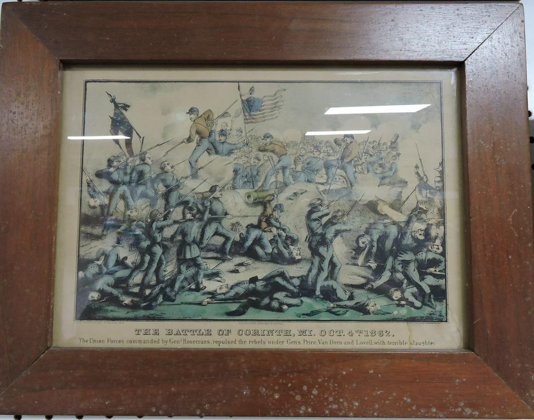 Currier & Ives print "The Battle of: Corinth, MI Oct 4, 1862"