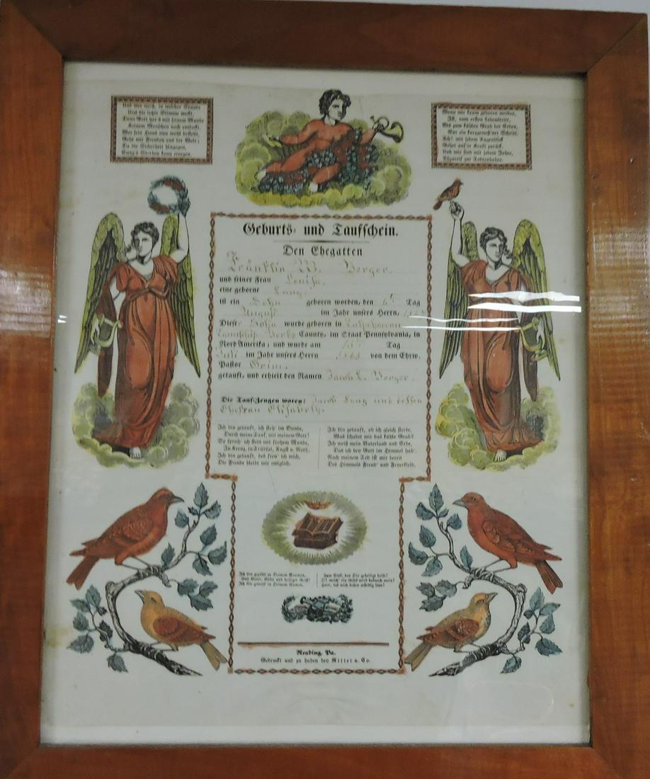 1864 Fraktur: .