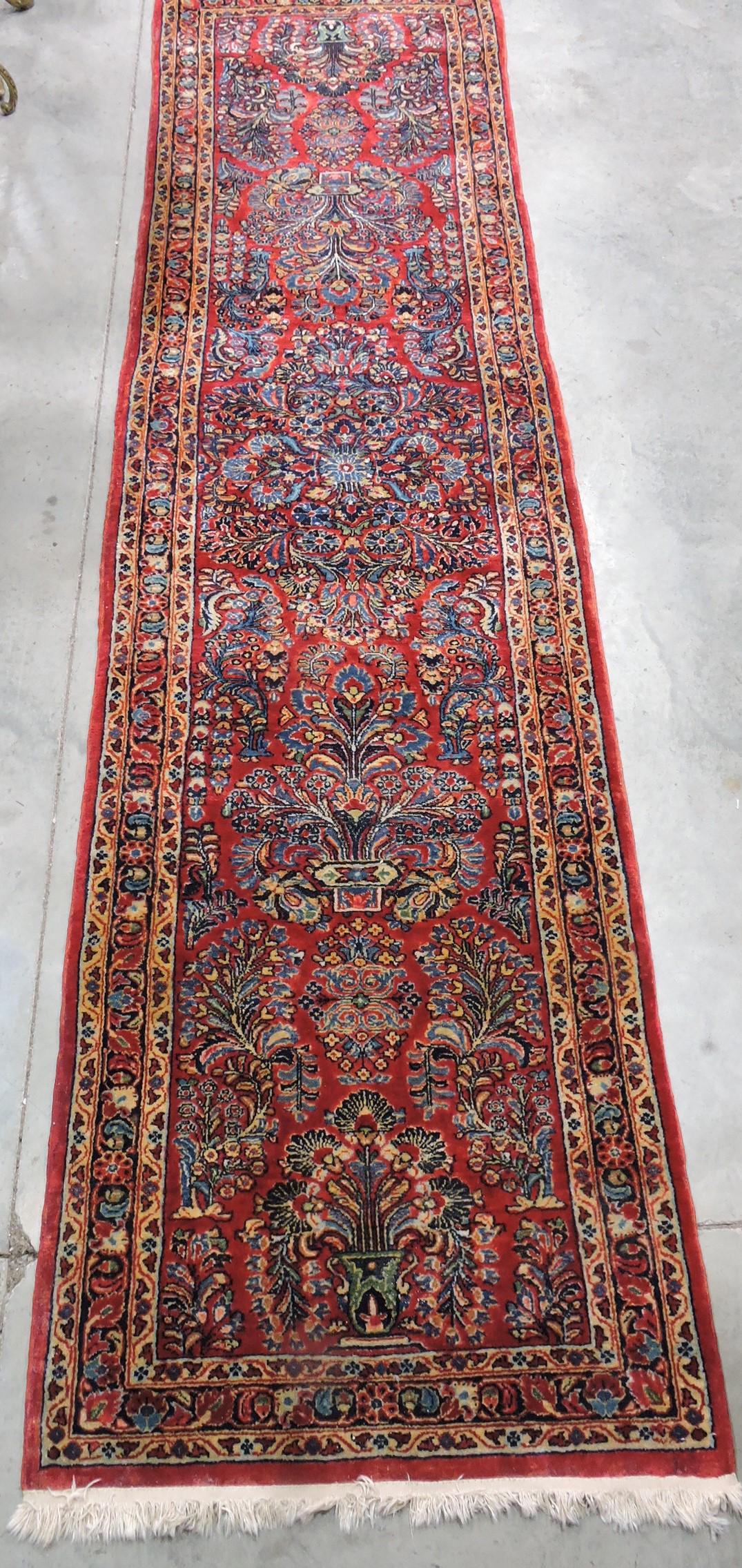 Sarouk oriental rug, hall runner, (1 of 6)