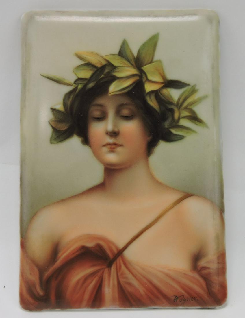 French porcelain plaque, portrait of (1 of 3)