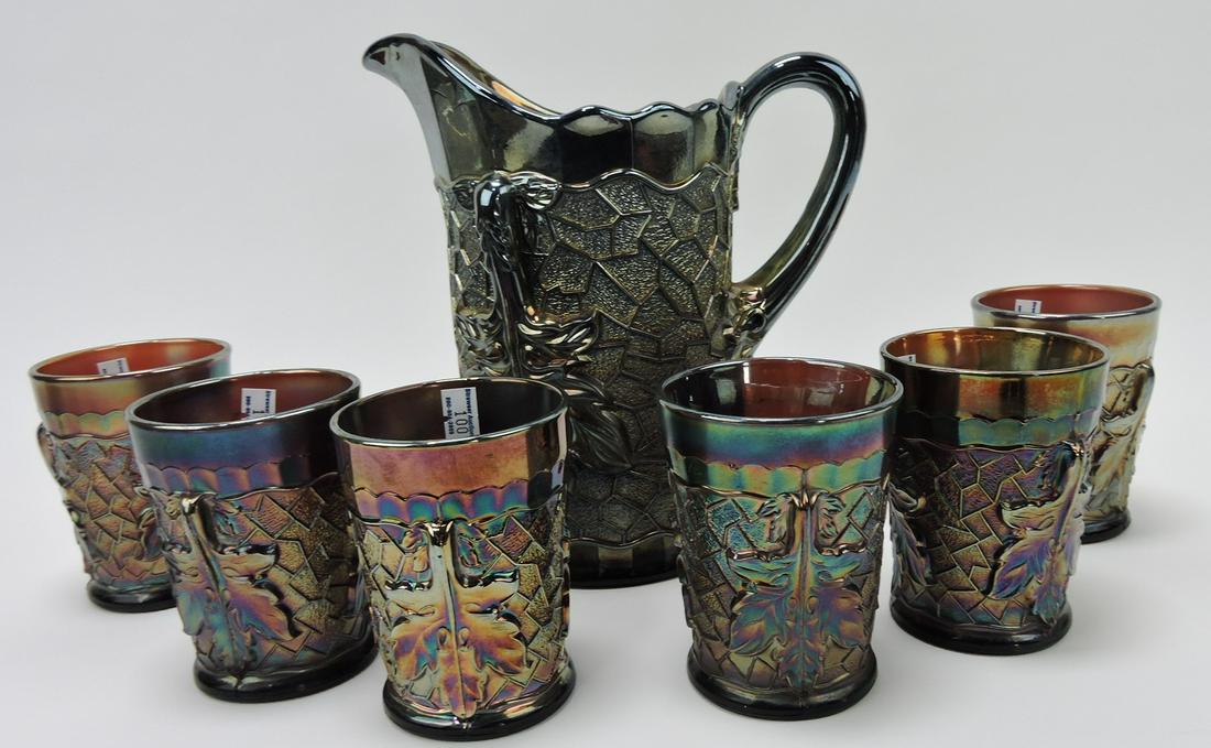 Dugan Maple Leaf amethyst carnival glass (1 of 1)