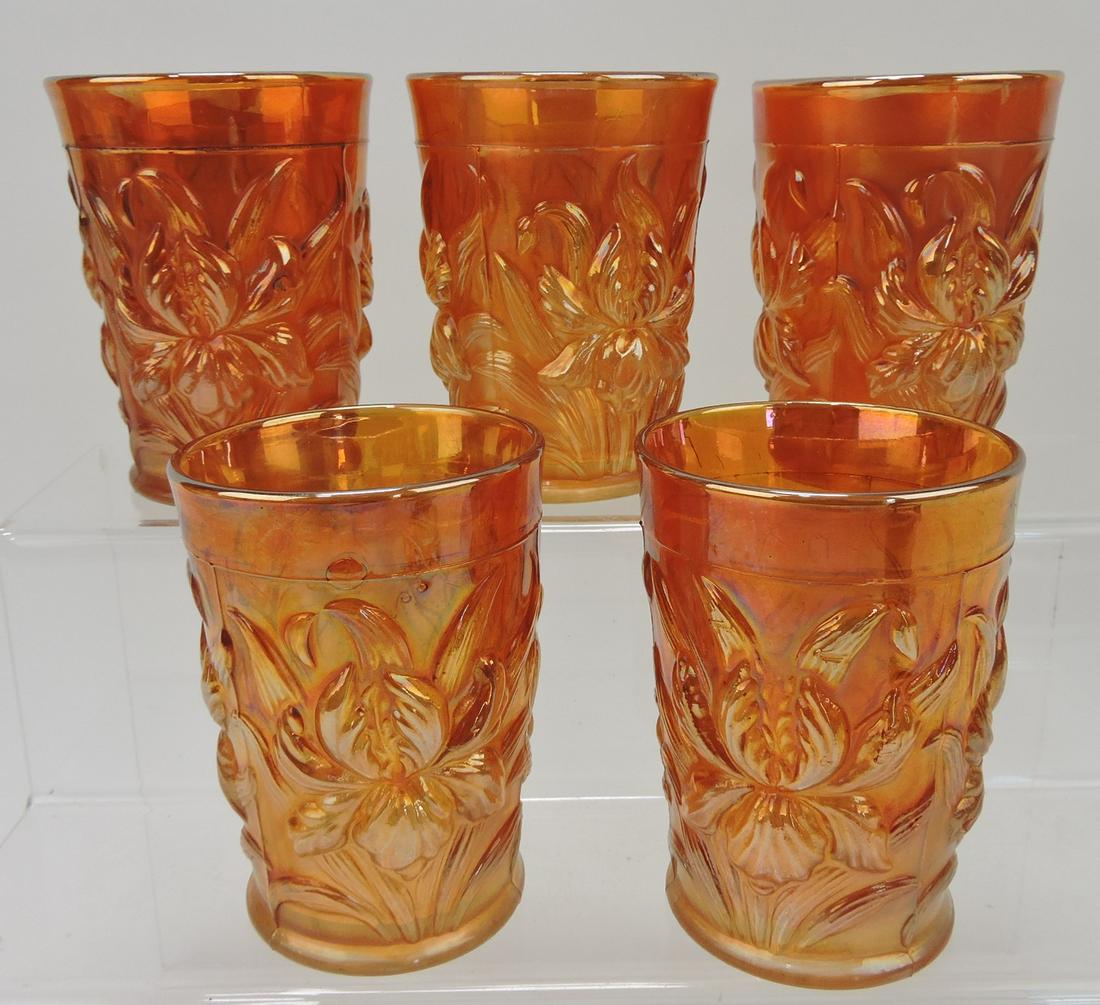 Dugan marigold carnival glass Heavy Iris (1 of 1)