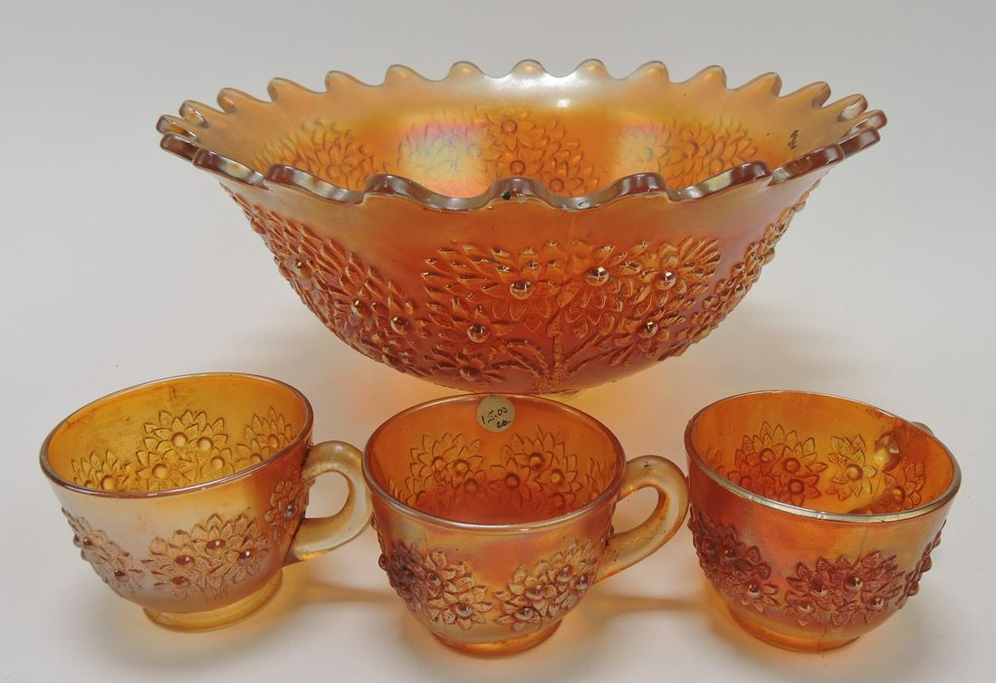 Fenton marigold Orange Tree carnival glass (1 of 1)