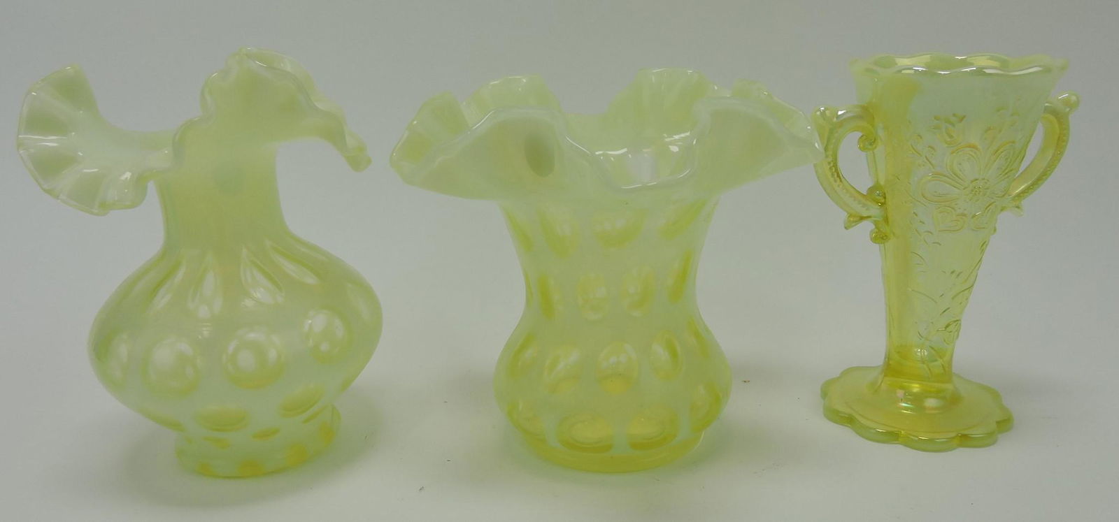 Fenton topaz lot of 3 vases (1 of 1)