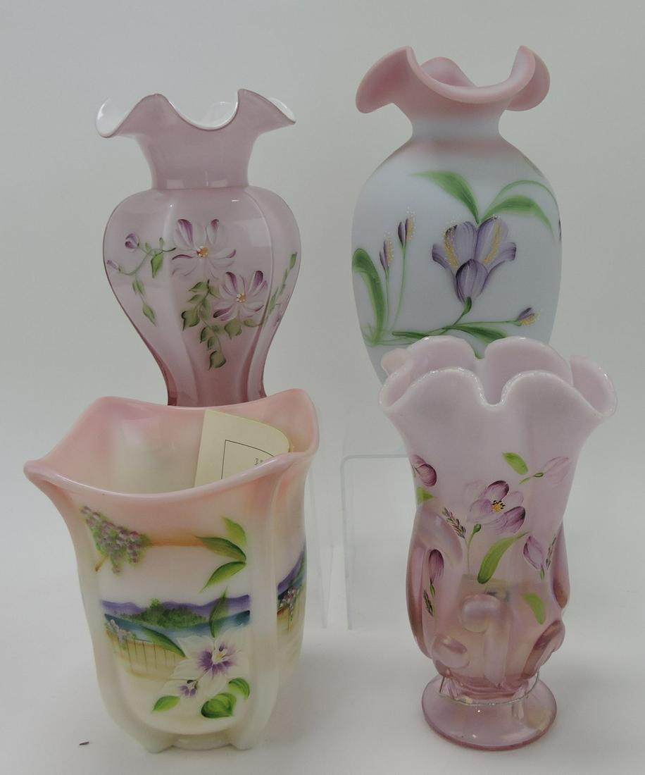 Fenton lot of 4 vases, 7 to 10" (1 of 1)