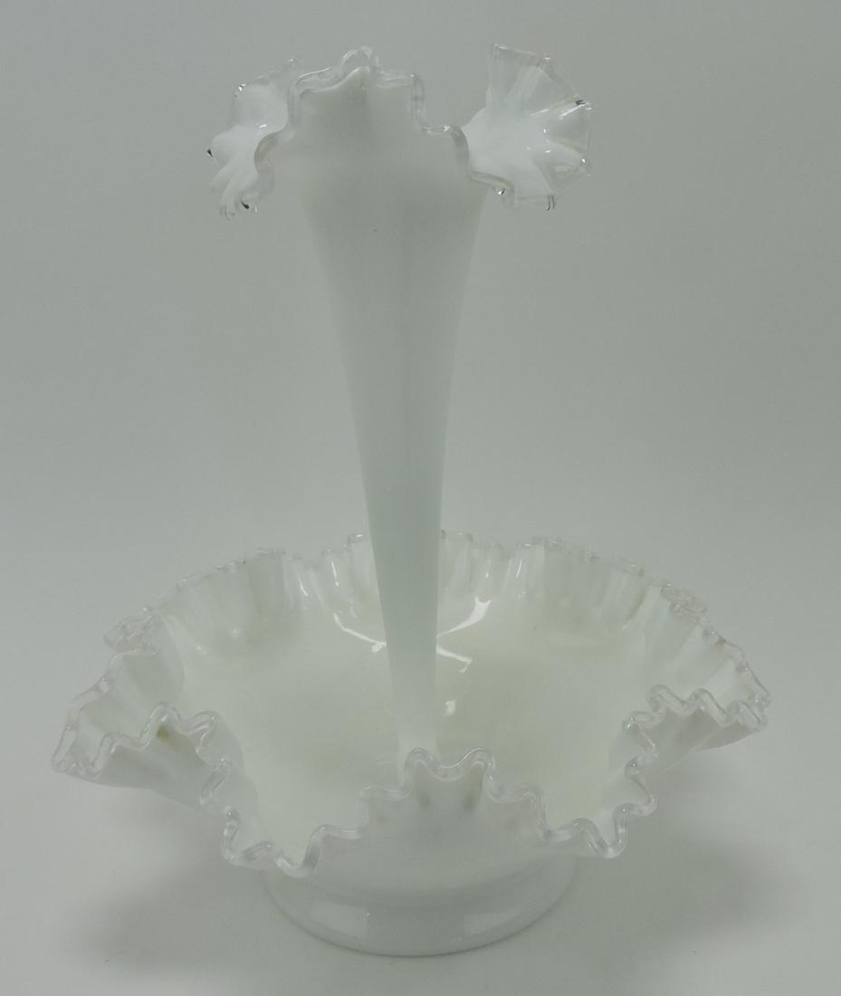 Fenton Silvercrest single horn epergne, 14" (1 of 1)