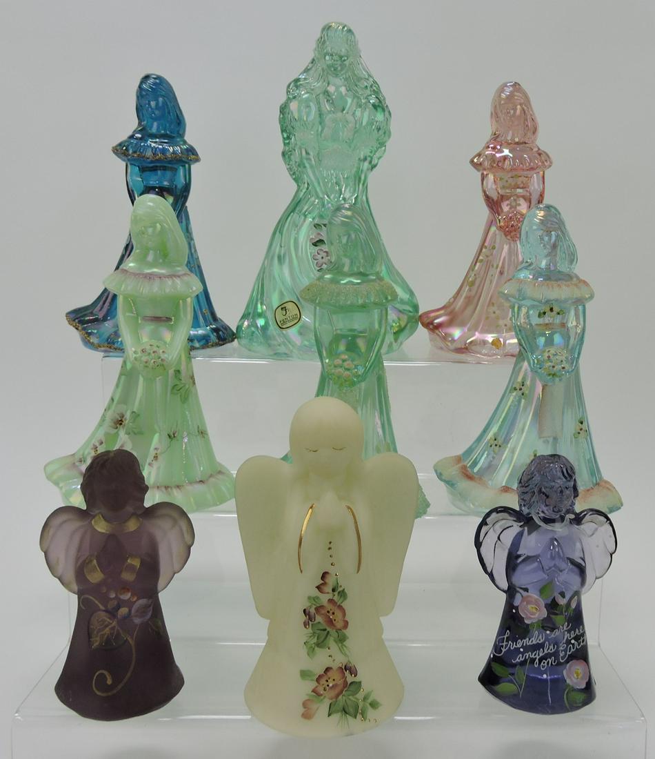 Fenton lot of 6 lady and 3 angel figures (1 of 1)